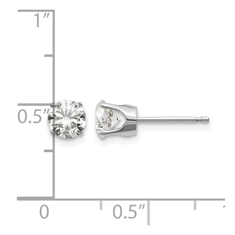 14kw 1.00ct. I2 K-L Diamond Stud Push-on Post Earrings