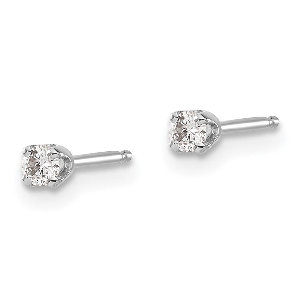 14kw .10ct I2 K-L Diamond Stud Push-on Post Earrings