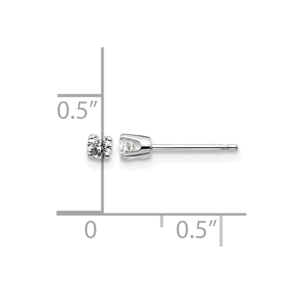 14kw .15ct I2 K-L Diamond Stud Push-on Post Earrings