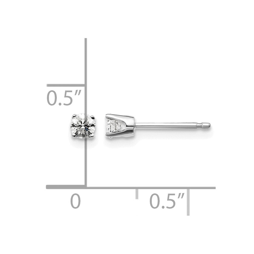 14kw .20ct I2 K-L Diamond Stud Push-on Post Earrings