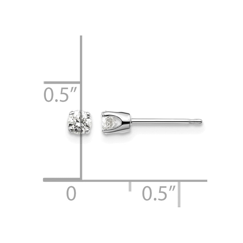 14kw .25ct I2 K-L Diamond Stud Push-on Post Earrings