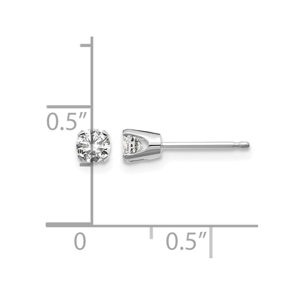 14kw .30ct I2 K-L Diamond Stud Push-on Post Earrings