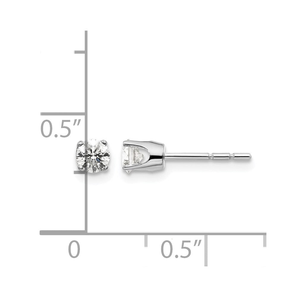 14kw .40ct I2 K-L Diamond Stud Push-on Post Earrings