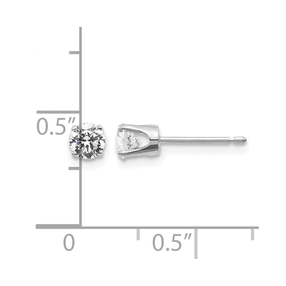 14kw .50ct I2 K-L Diamond Stud Push-on Post Earrings