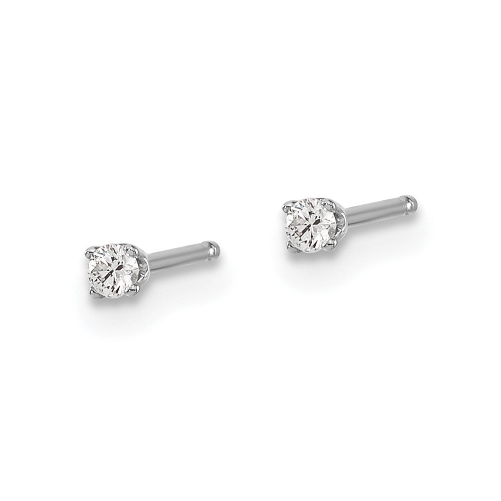 14kw .05ct I2 K-L Diamond Stud Push-on Post Earrings