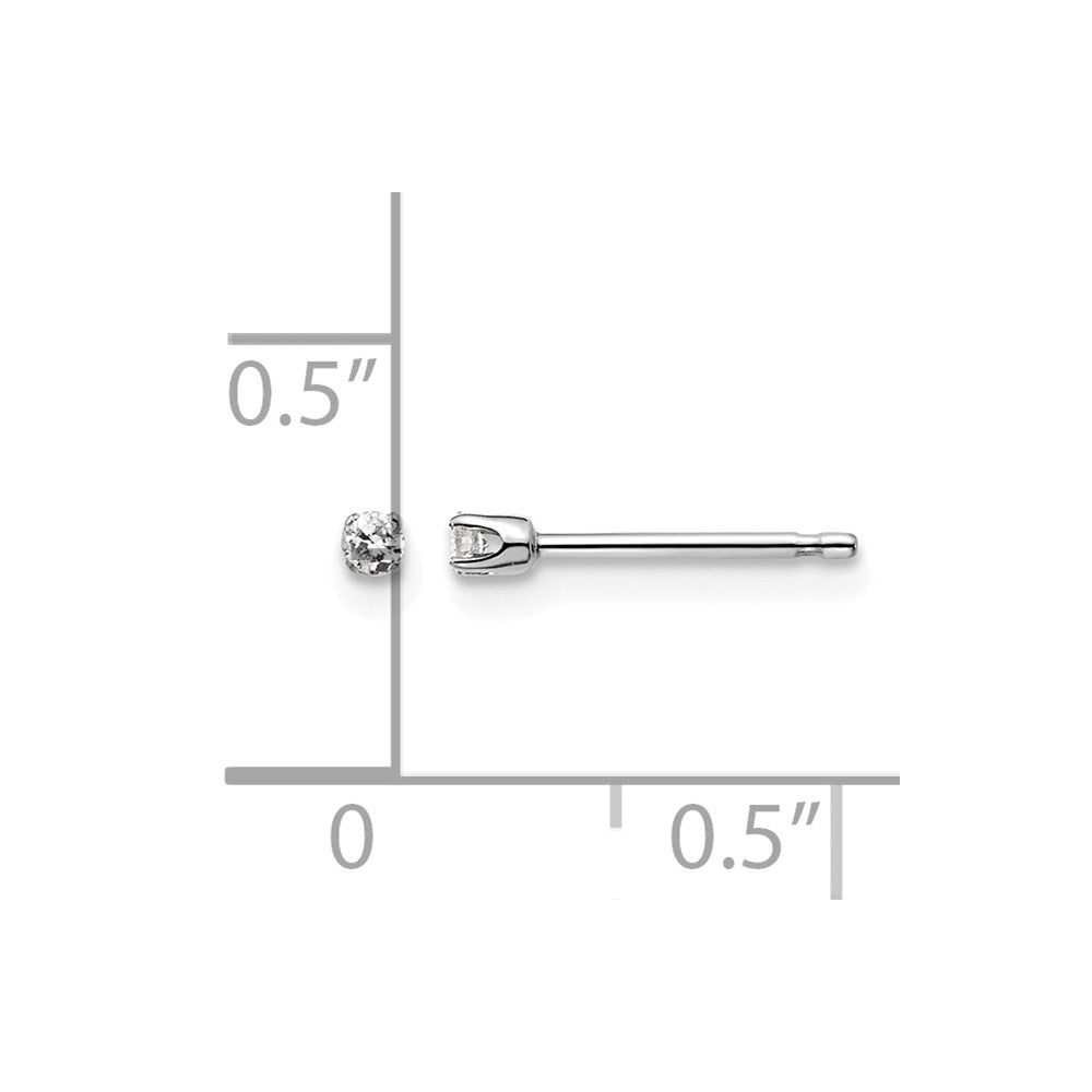 14kw .05ct I2 K-L Diamond Stud Push-on Post Earrings
