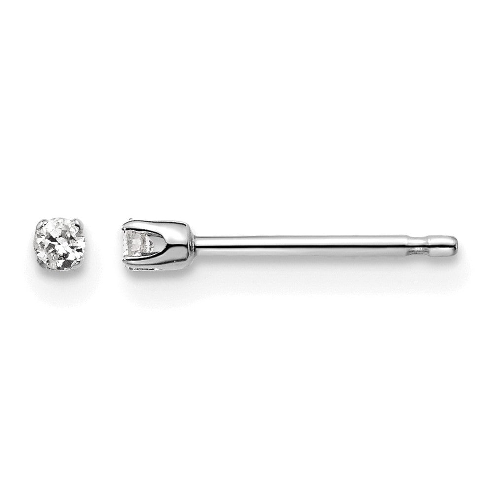 14kw .05ct I2 K-L Diamond Stud Push-on Post Earrings