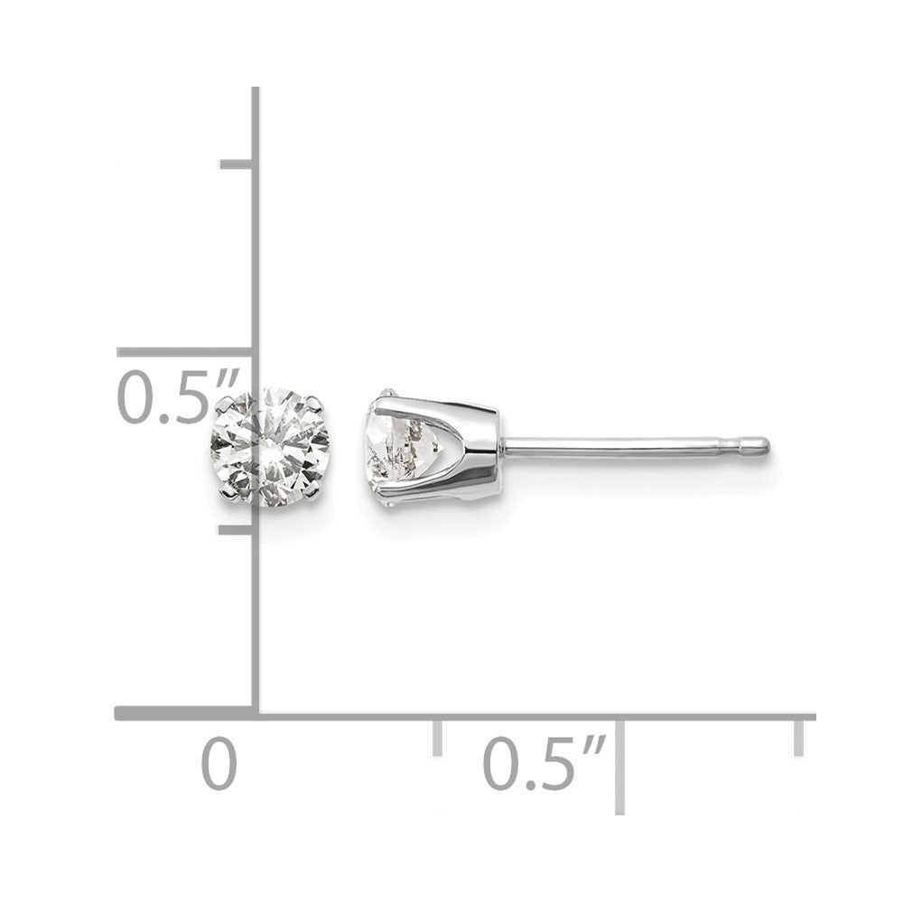 14kw .60ct I2 K-L Diamond Stud Push-on Post Earrings