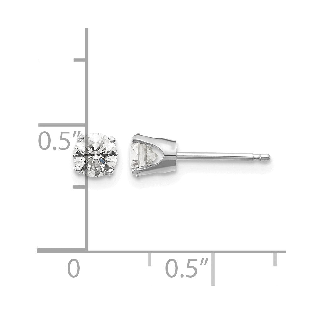 14kw .70ct I2 K-L Diamond Stud Push-on Post Earrings