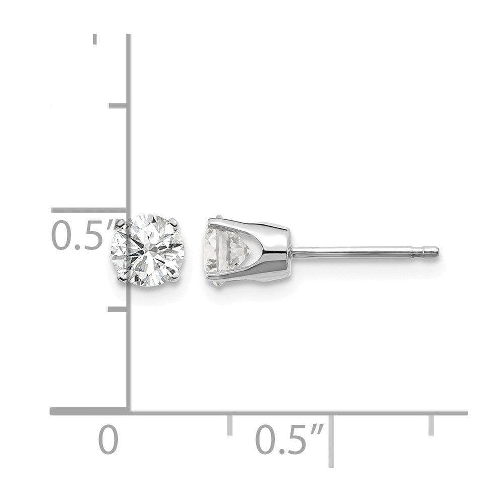 14kw .75ct I2 K-L Diamond Stud Push-on Post Earrings