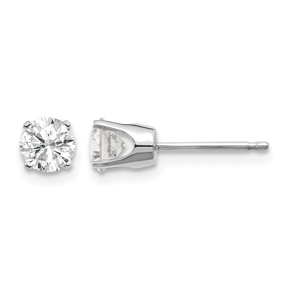 14kw .75ct I2 K-L Diamond Stud Push-on Post Earrings