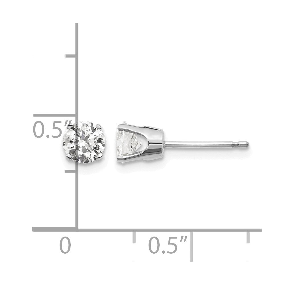 14kw .85ct I2 K-L Diamond Stud Push-on Post Earrings
