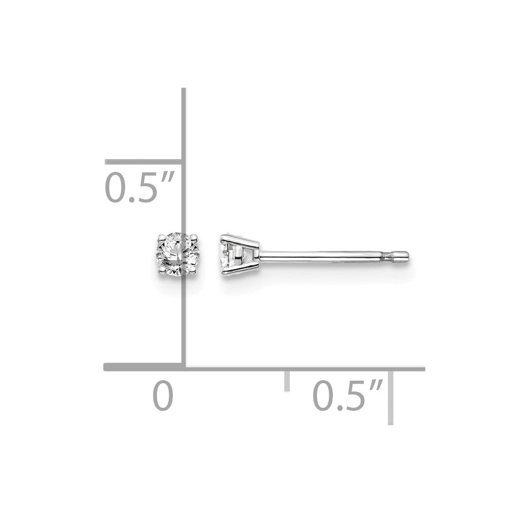 14kw .15ct I1 J-K Diamond Stud Push-on Post Earrings