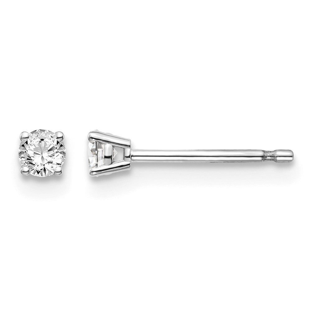 14kw .15ct I1 J-K Diamond Stud Push-on Post Earrings