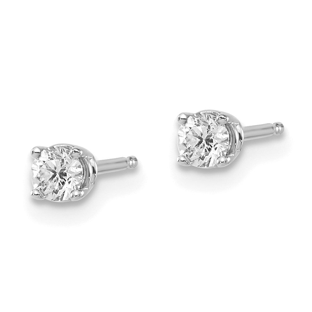 14kw .20ct I1 J-K Diamond Stud Push-on Post Earrings