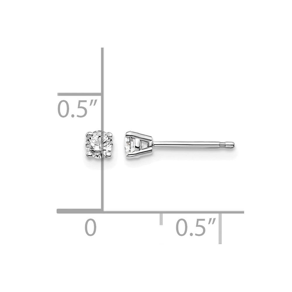 14kw .20ct I1 J-K Diamond Stud Push-on Post Earrings