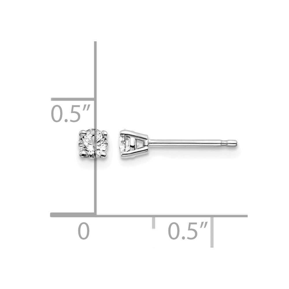 14kw .25ct I1 J-K Diamond Stud Push-on Post Earrings