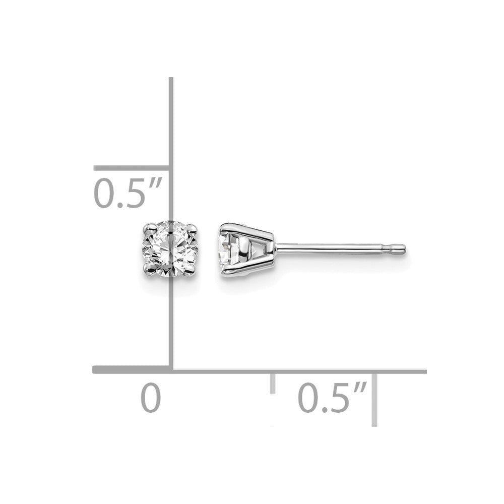 14kw .30ct I1 J-K Diamond Stud Push-on Post Earrings