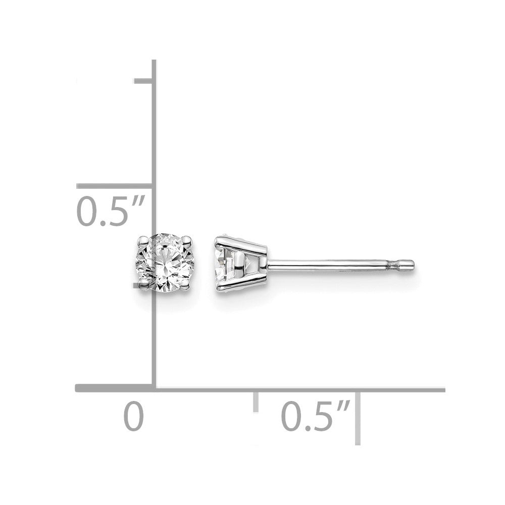 14kw .40ct I1 J-K Diamond Stud Push-on Post Earrings
