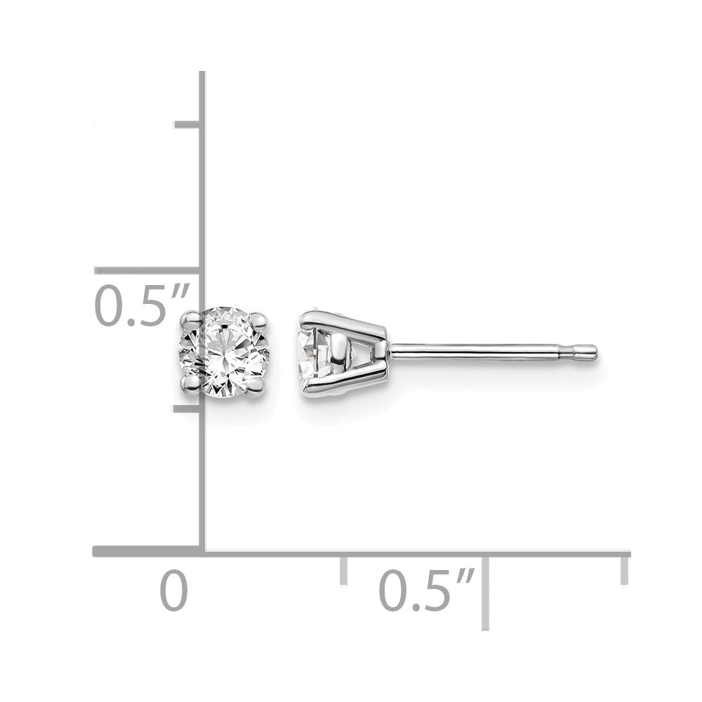 14kw .50ct I1 J-K Diamond Stud Push-on Post Earrings