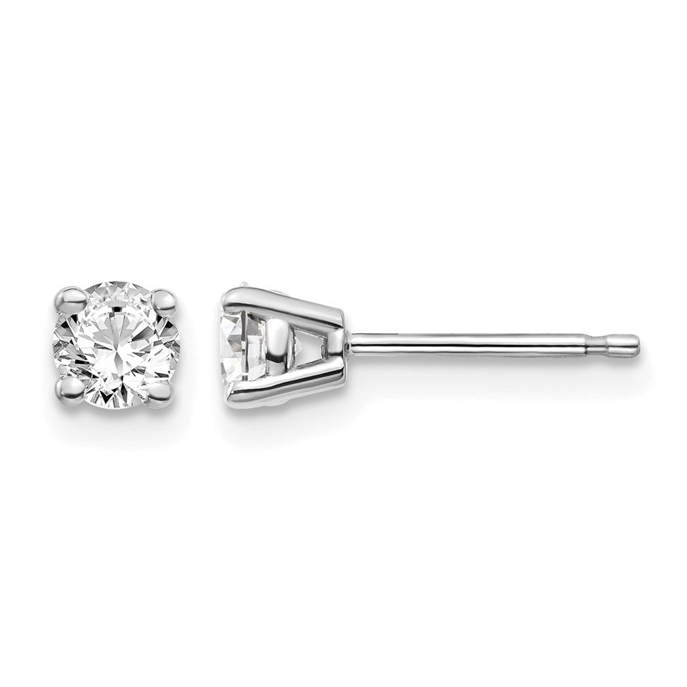 14kw .50ct I1 J-K Diamond Stud Push-on Post Earrings