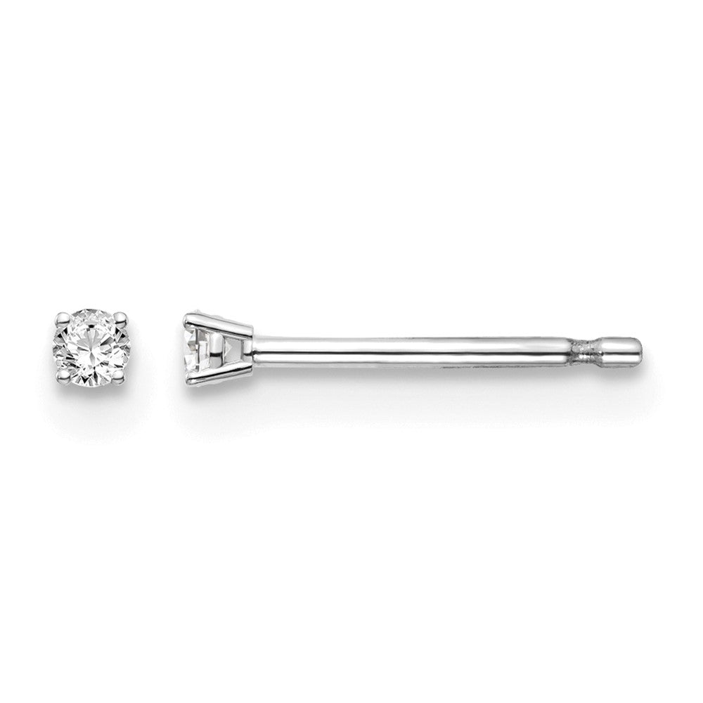 14kw .05ct I1 J-K Diamond Stud Push-on Post Earrings