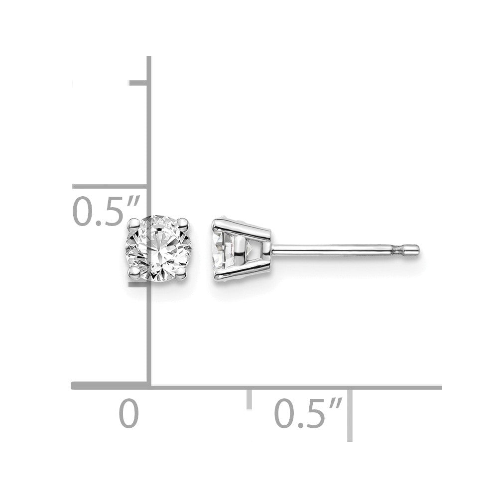 14kw .60ct I1 J-K Diamond Stud Push-on Post Earrings