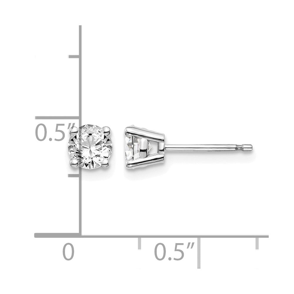 14kw .75ct I1 J-K Diamond Stud Push-on Post Earrings