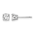 14k White Gold .85ct I1 J-K Diamond Stud Push-on Post Earrings