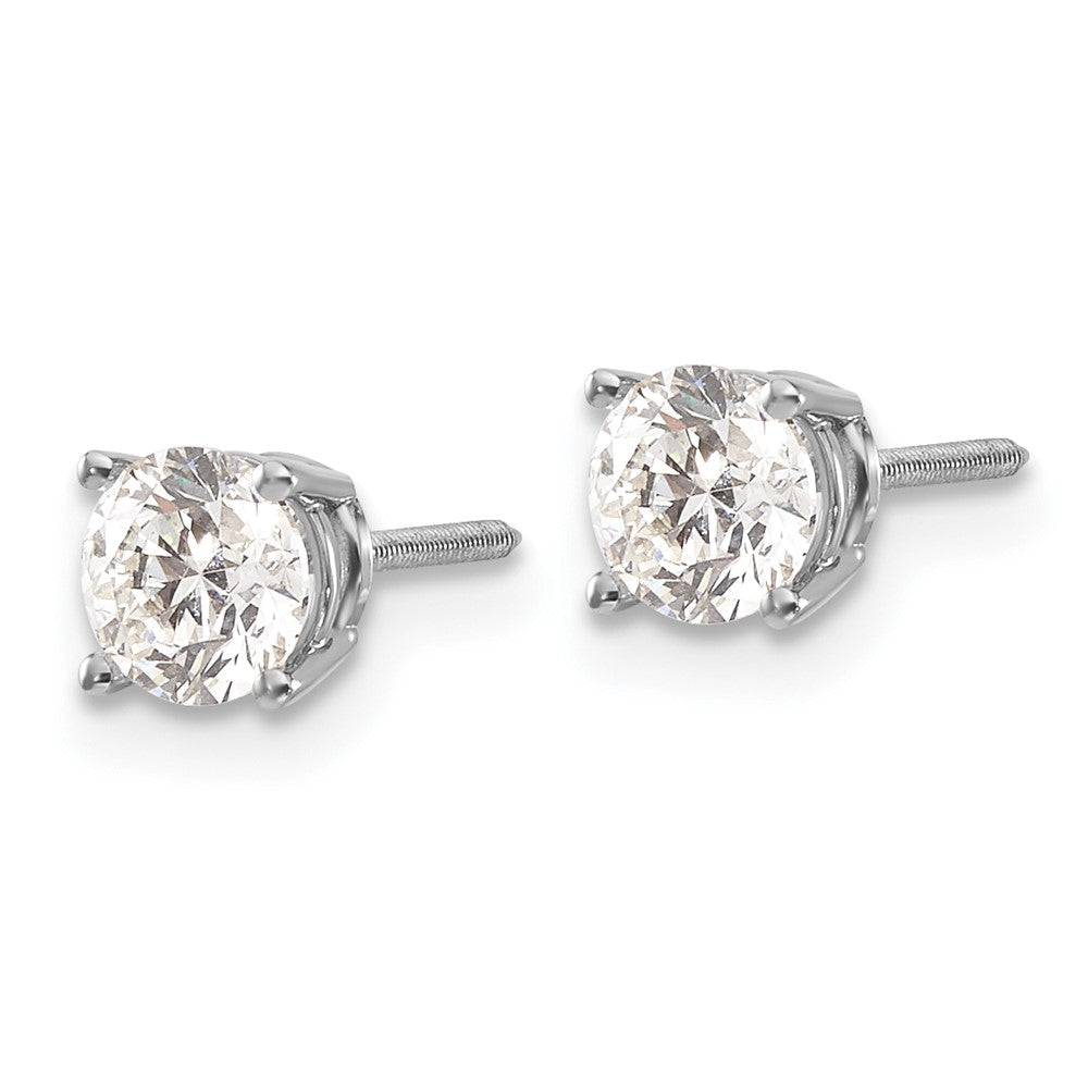 14kw 1.00ct VS2/SI1 G-I Diamond Stud Thread on/off Post Earrings
