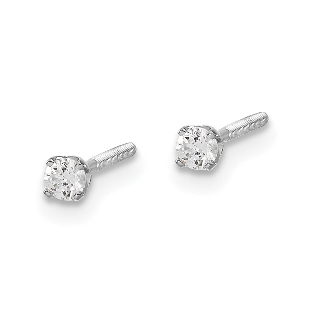 14kw .10ct VS2/SI1 G-I Diamond Stud Thread on/off Post Earrings