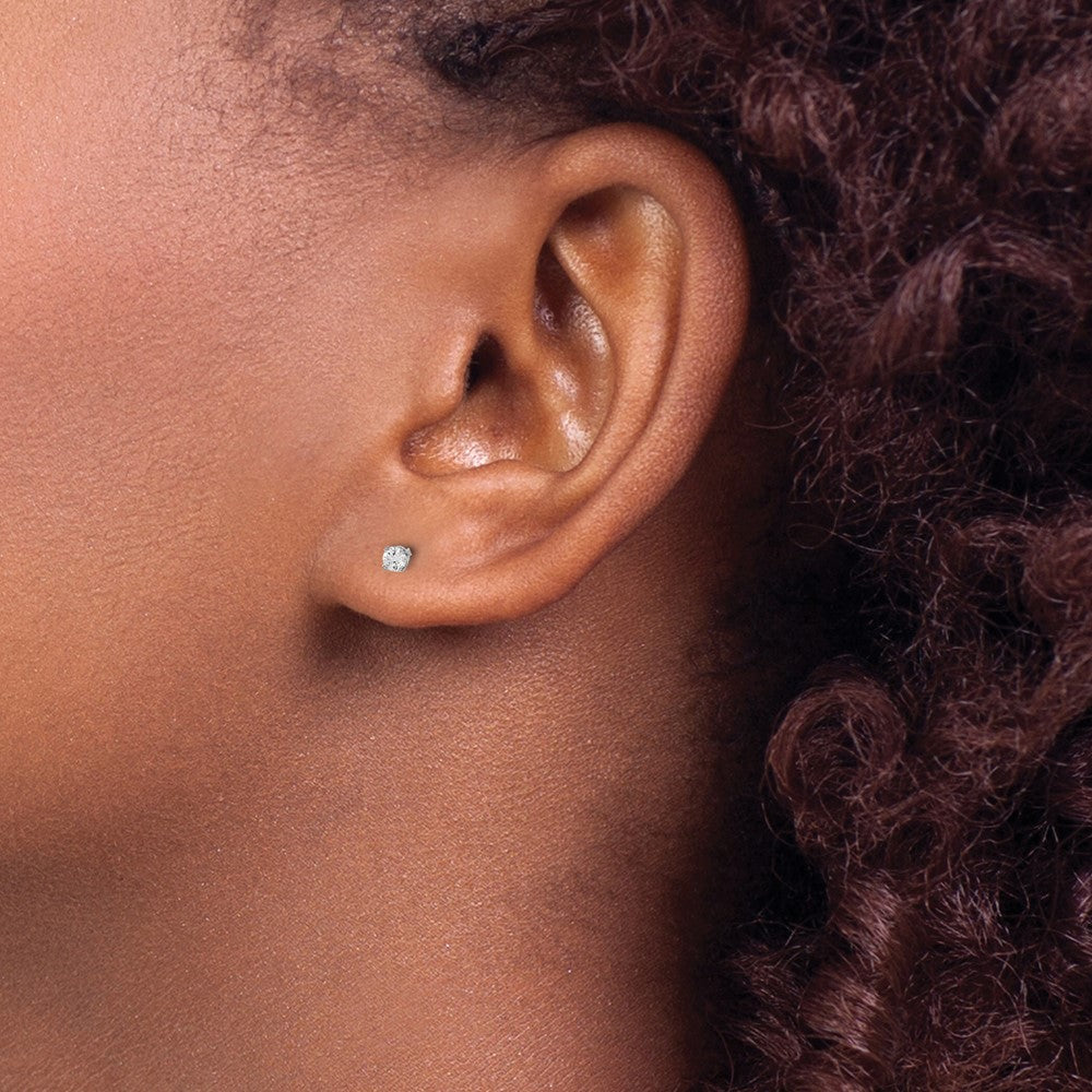 14kw .10ct VS2/SI1 G-I Diamond Stud Thread on/off Post Earrings