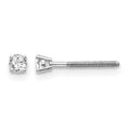 14kw .10ct SI3 G-I Diamond Stud Thread on/off Post Earrings