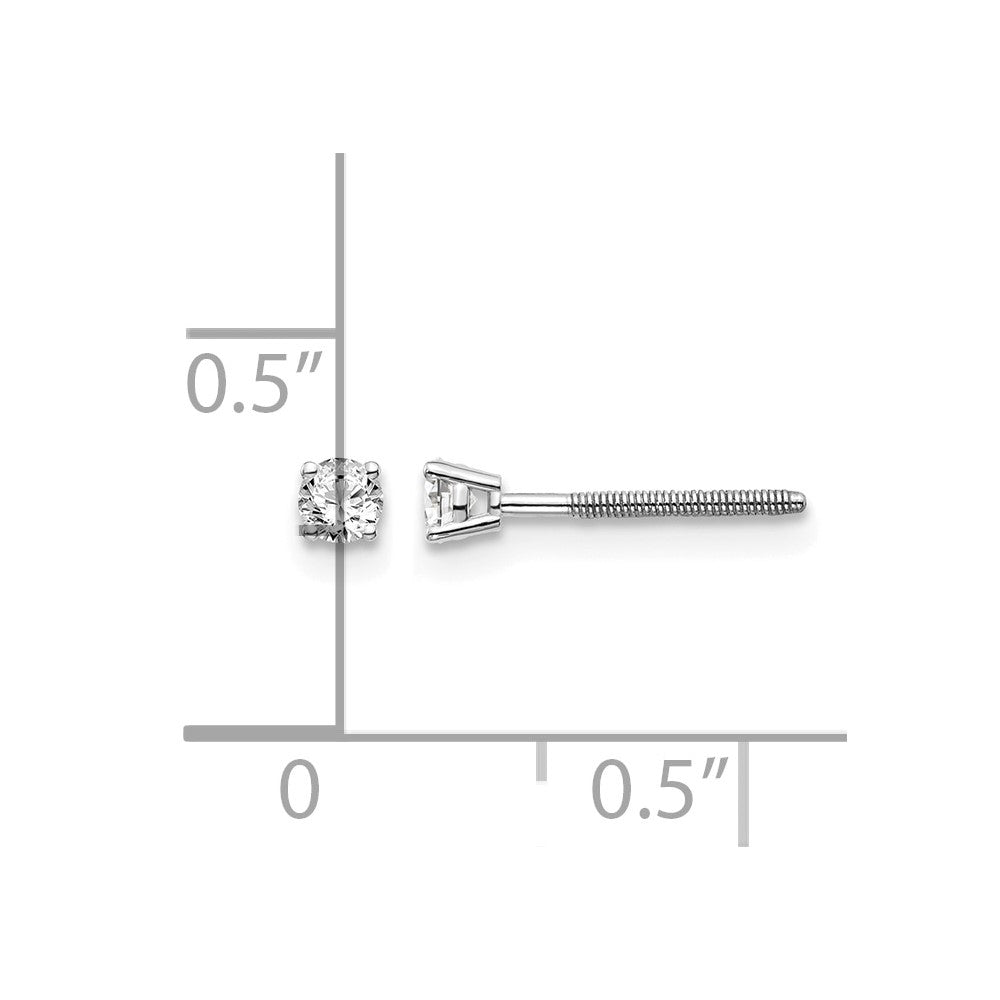 14kw .15ct VS2/SI1 G-I Diamond Stud Thread on/off Post Earrings