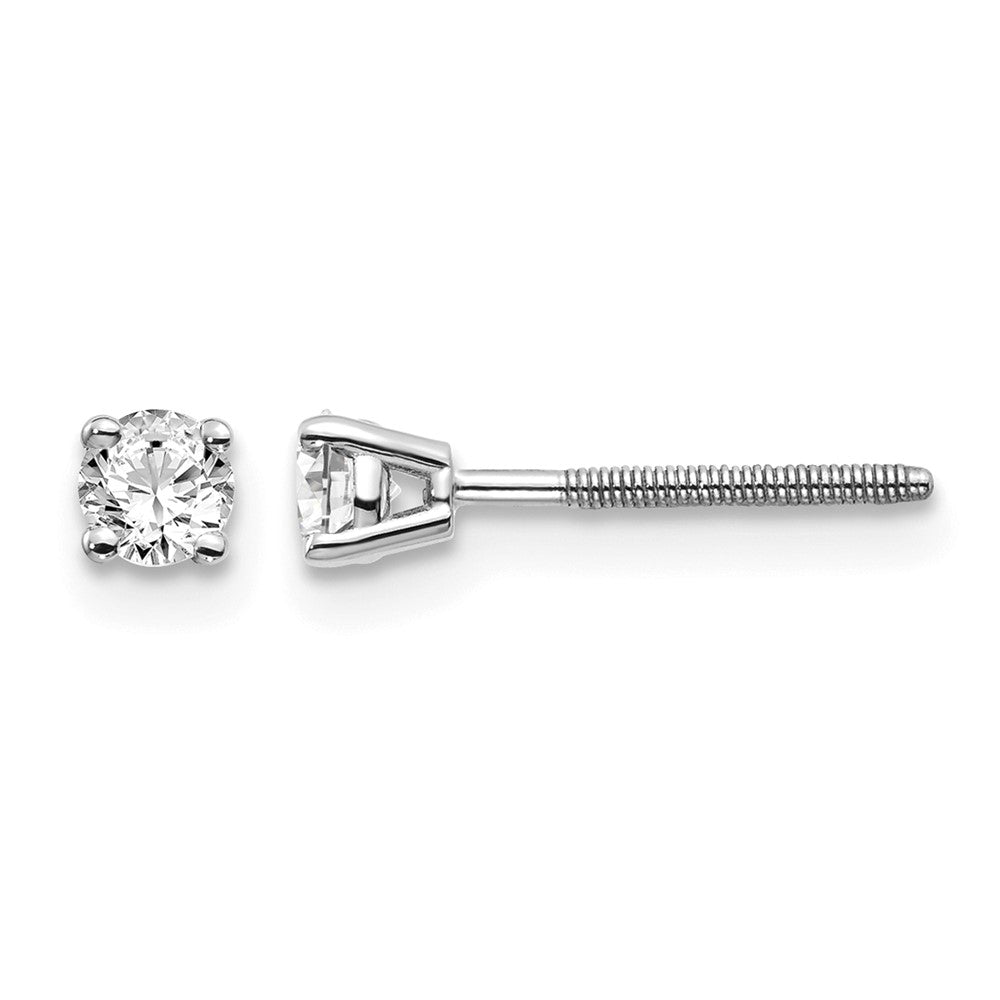 14kw .25ct VS2/SI1 G-I Diamond Stud Thread on/off Post Earrings