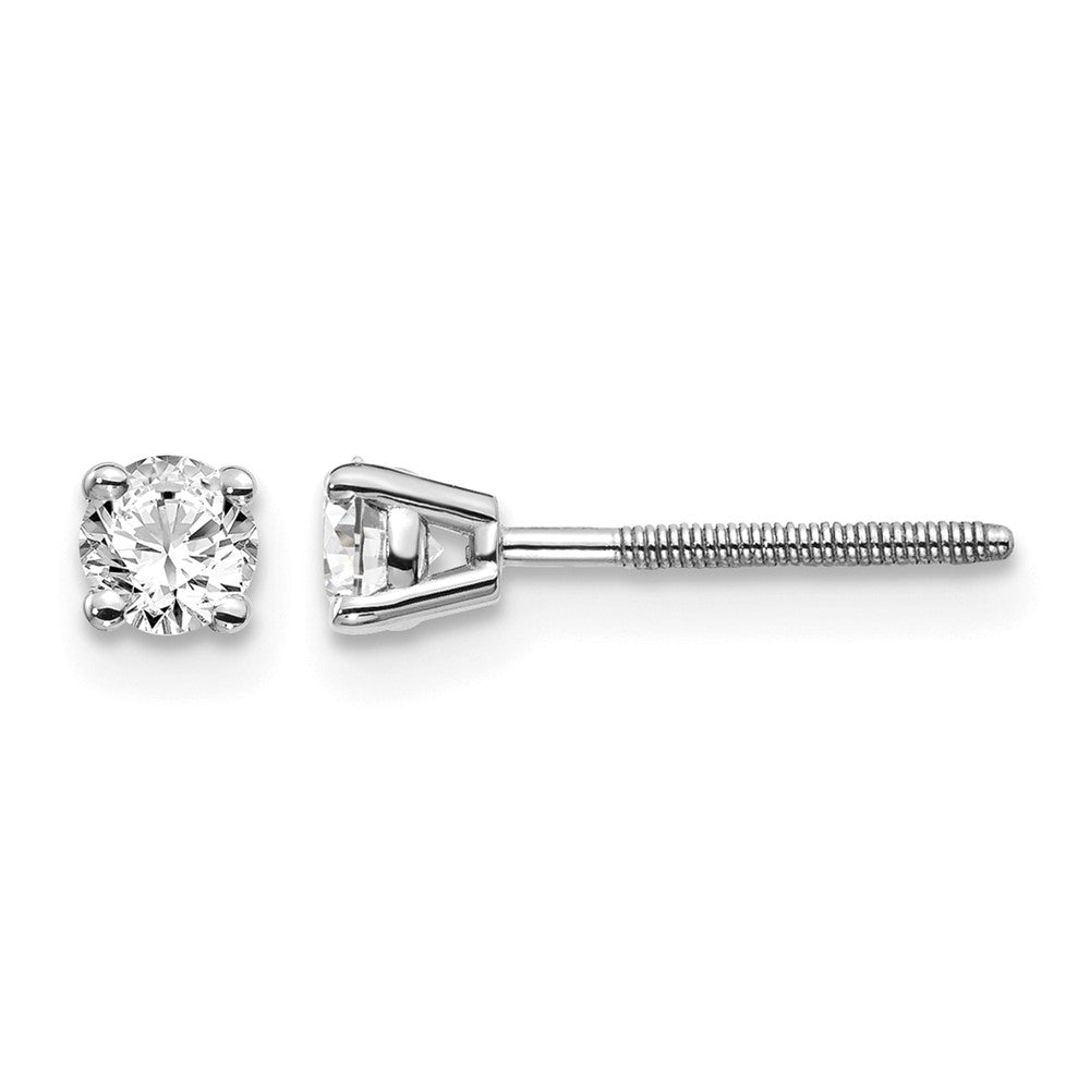 14kw .30ct VS2/SI1 G-I Diamond Stud Thread on/off Post Earrings