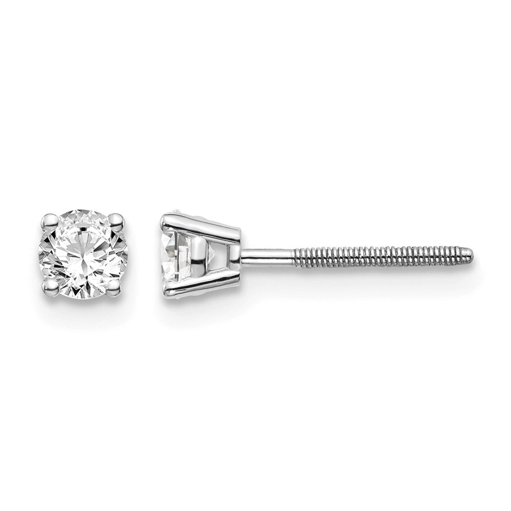 14kw .40ct VS2/SI1 G-I Diamond Stud Thread on/off Post Earrings