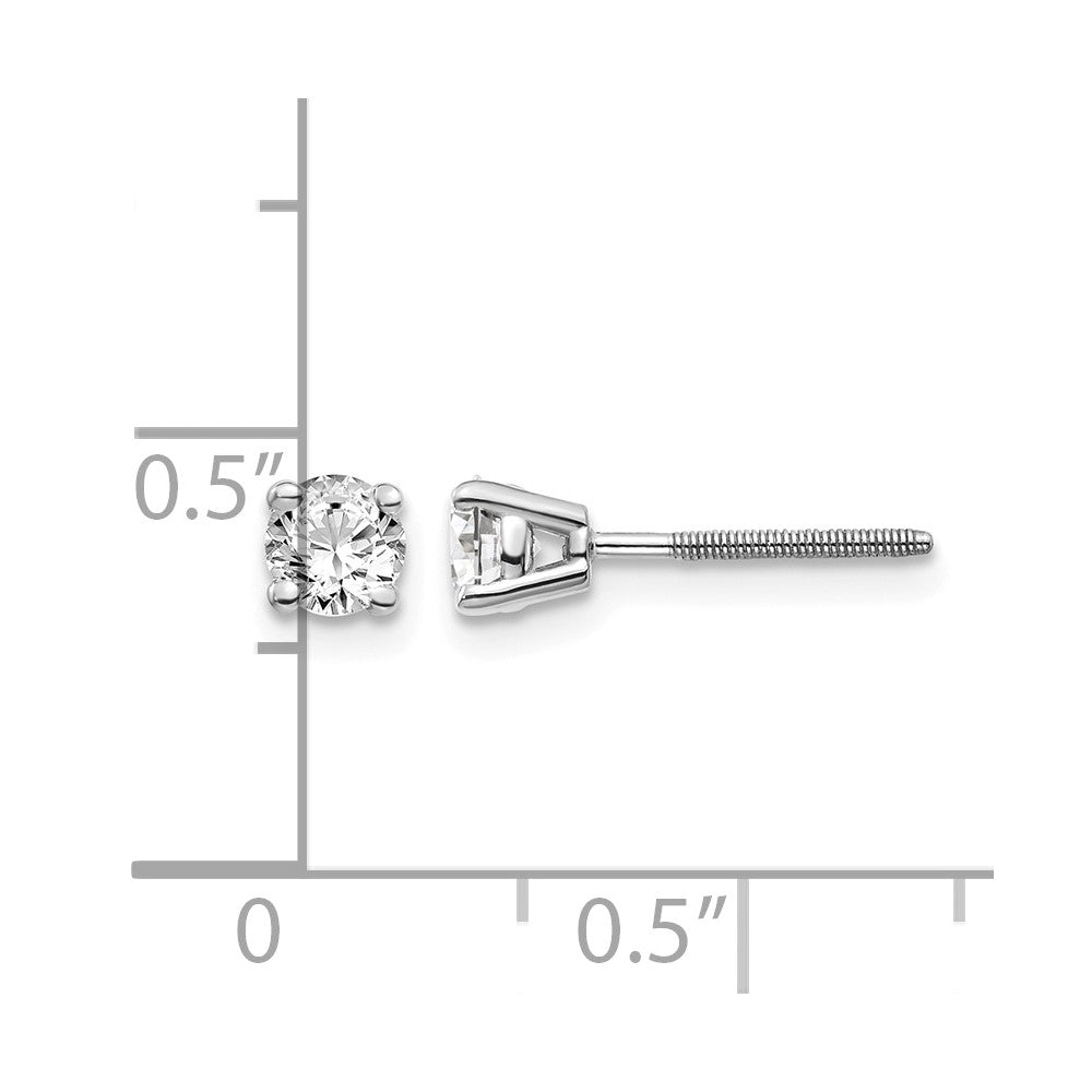 14kw .50ct VS2/SI1 G-I Diamond Stud Thread on/off Post Earrings