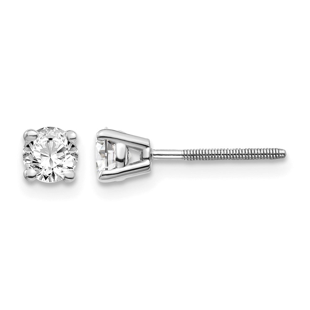 14kw .50ct VS2/SI1 G-I Diamond Stud Thread on/off Post Earrings