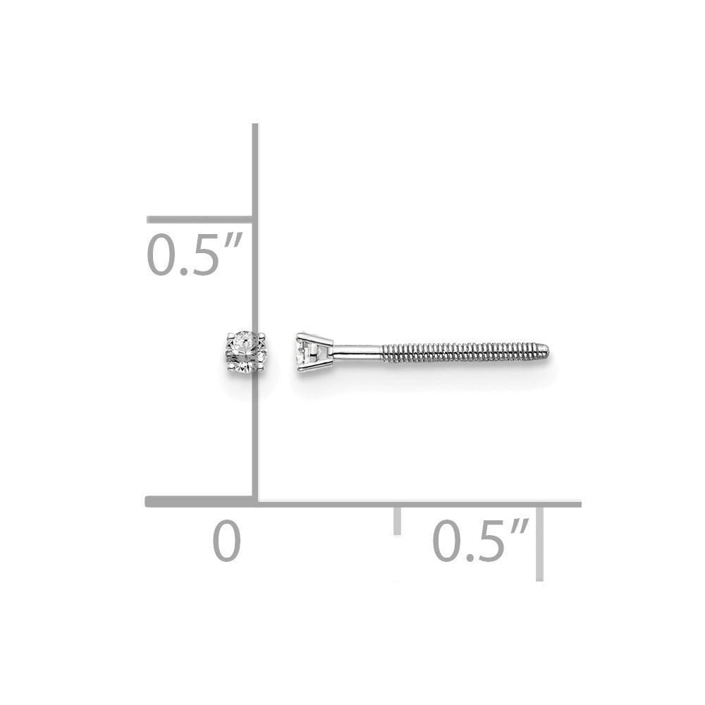 14kw .05ct VS2/SI1 G-I Diamond Stud Thread on/off Post Earrings