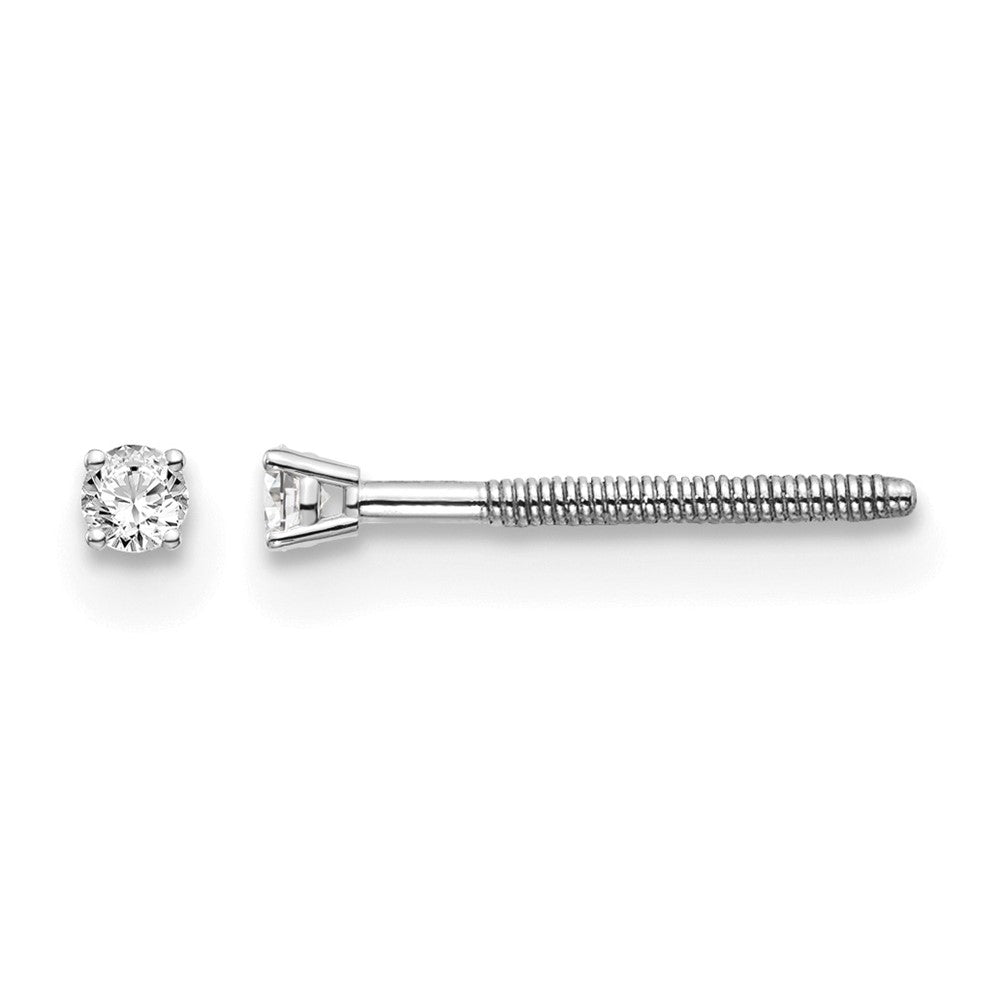 14kw .05ct VS2/SI1 G-I Diamond Stud Thread on/off Post Earrings