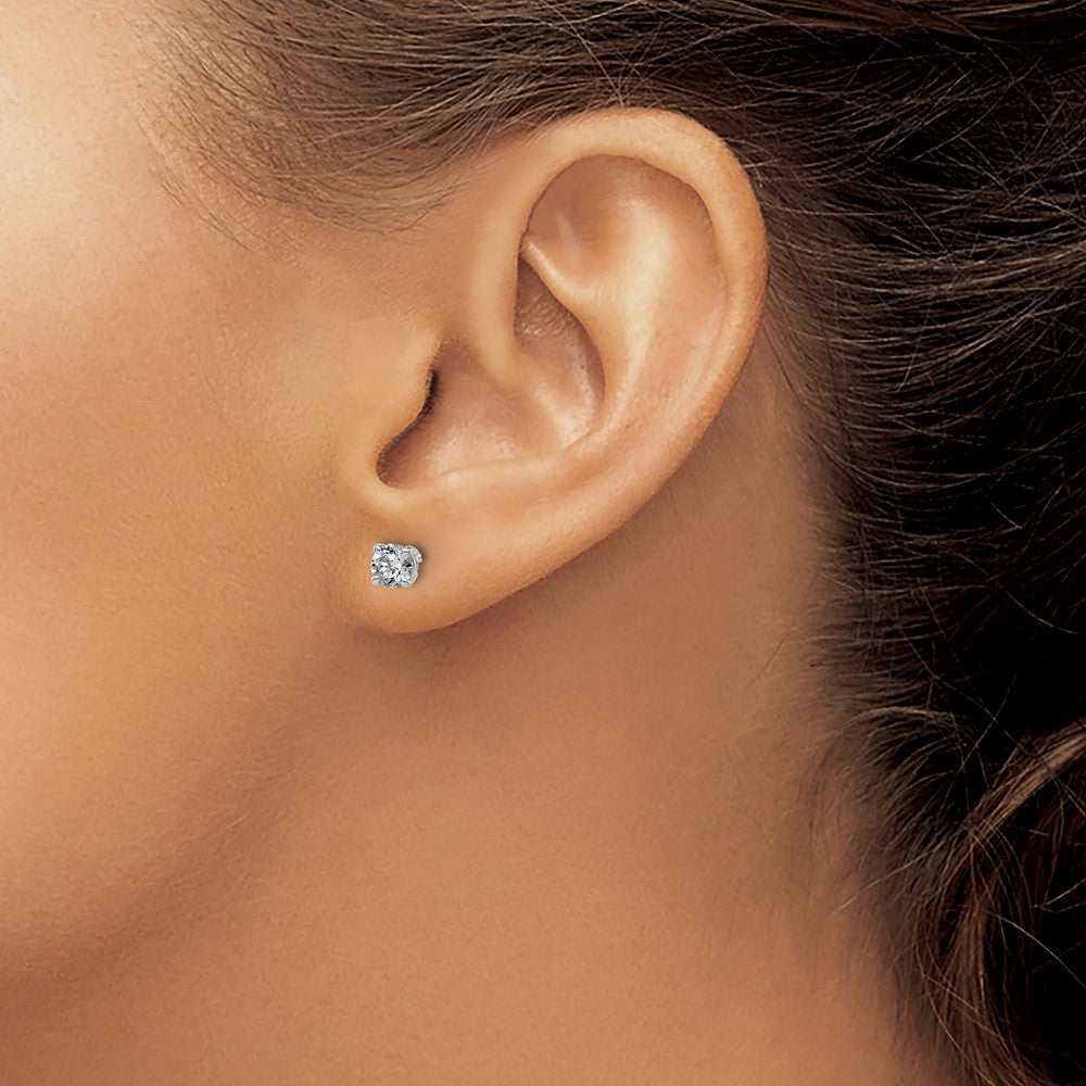 14kw .60ct VS2/SI1 G-I Diamond Stud Thread on/off Post Earrings