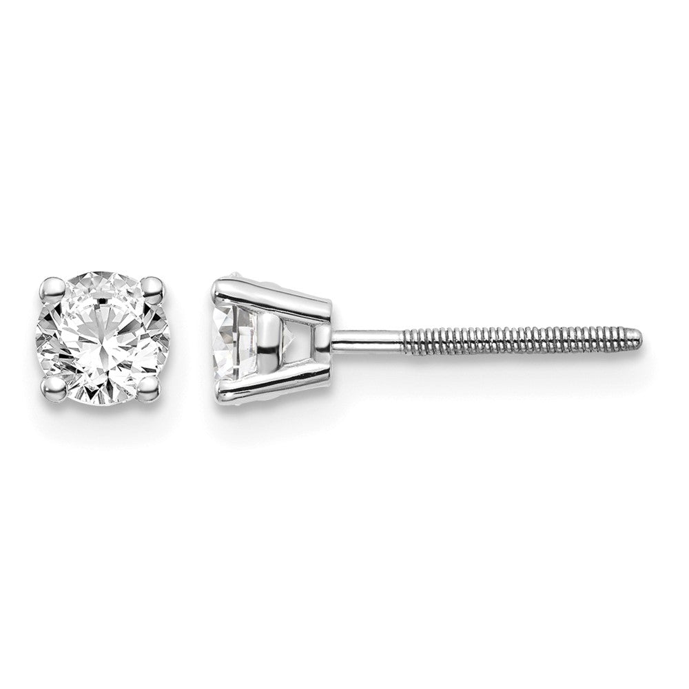 14kw .60ct VS2/SI1 G-I Diamond Stud Thread on/off Post Earrings