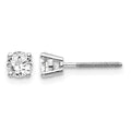 14kw .60ct SI3 G-I Diamond Stud Thread on/off Post Earrings
