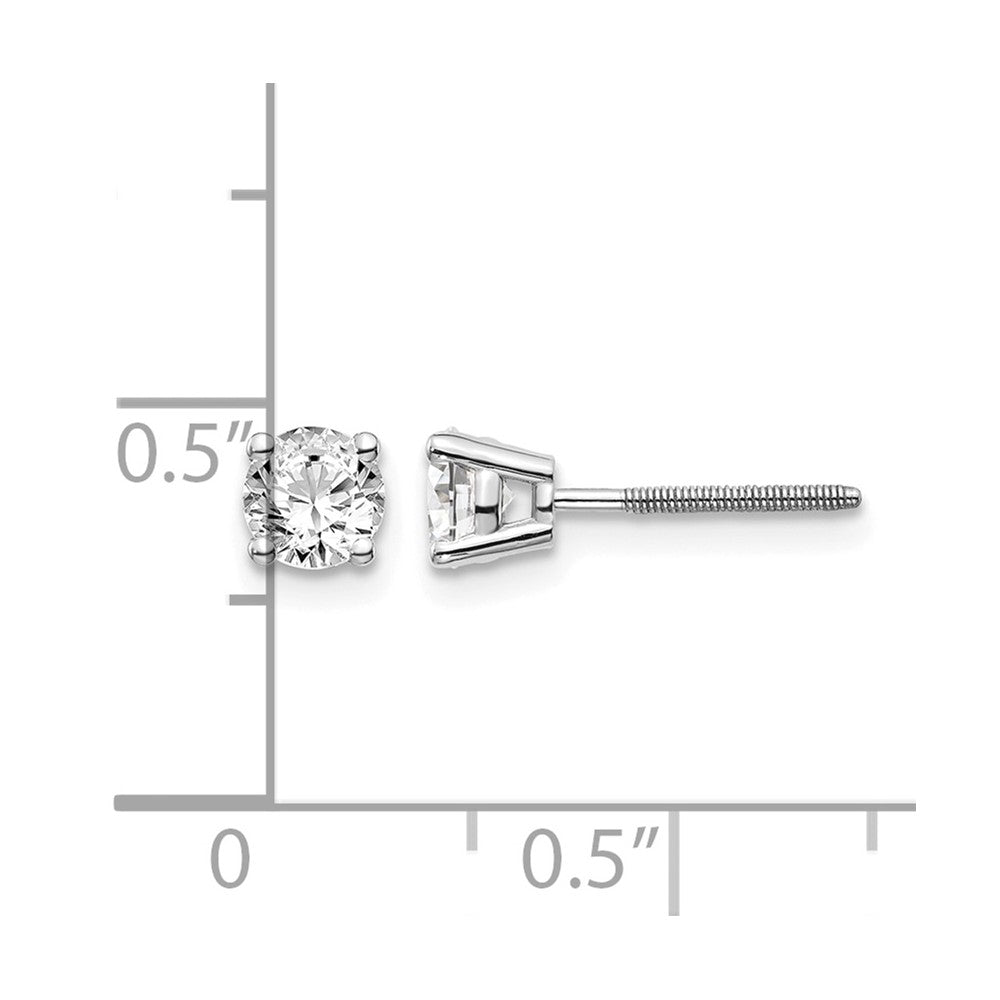 14kw .70ct VS2/SI1 G-I Diamond Stud Thread on/off Post Earrings