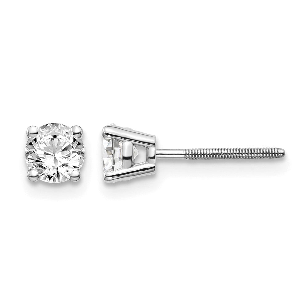 14kw .70ct VS2/SI1 G-I Diamond Stud Thread on/off Post Earrings