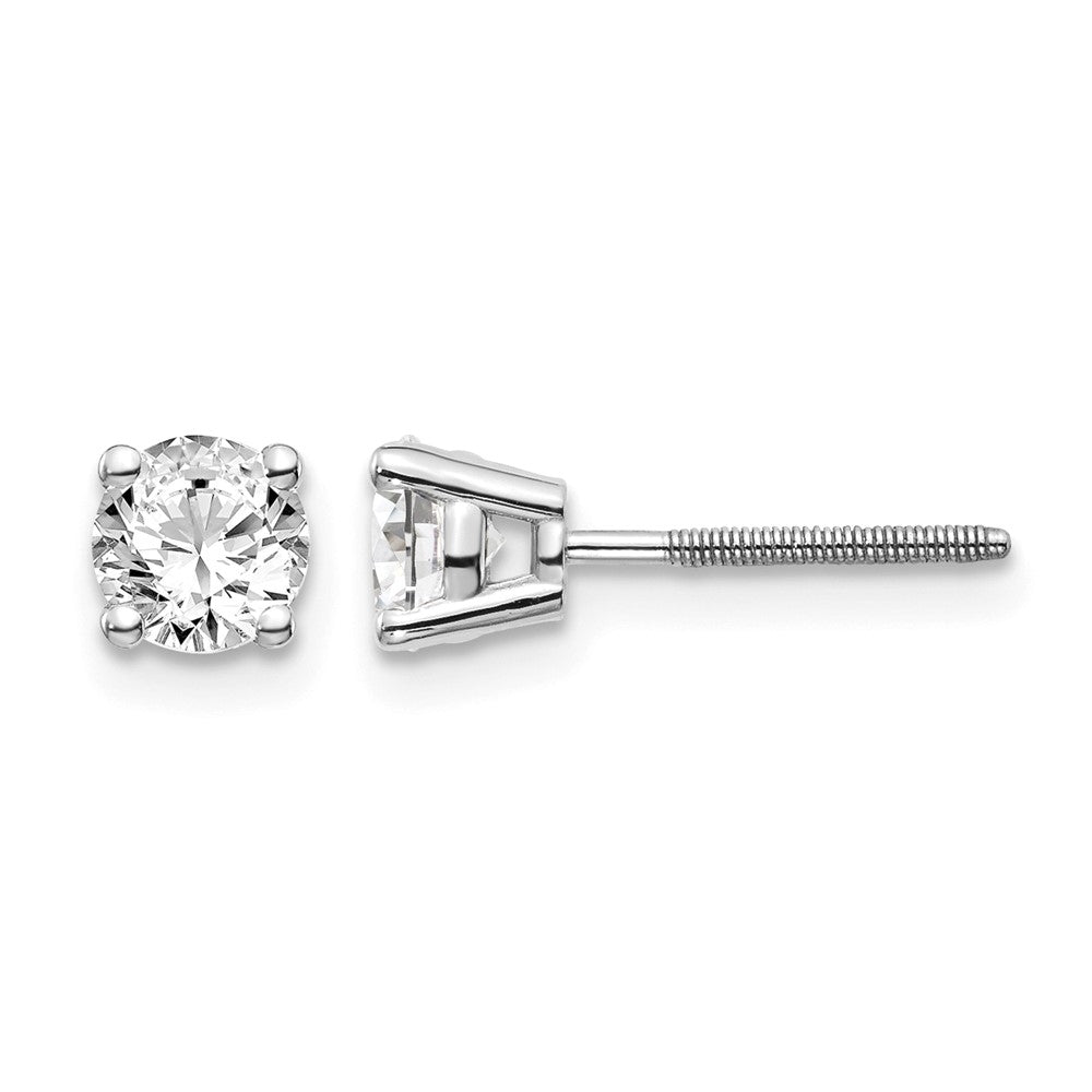 14kw .75ct VS2/SI1 G-I Diamond Stud Thread on/off Post Earrings