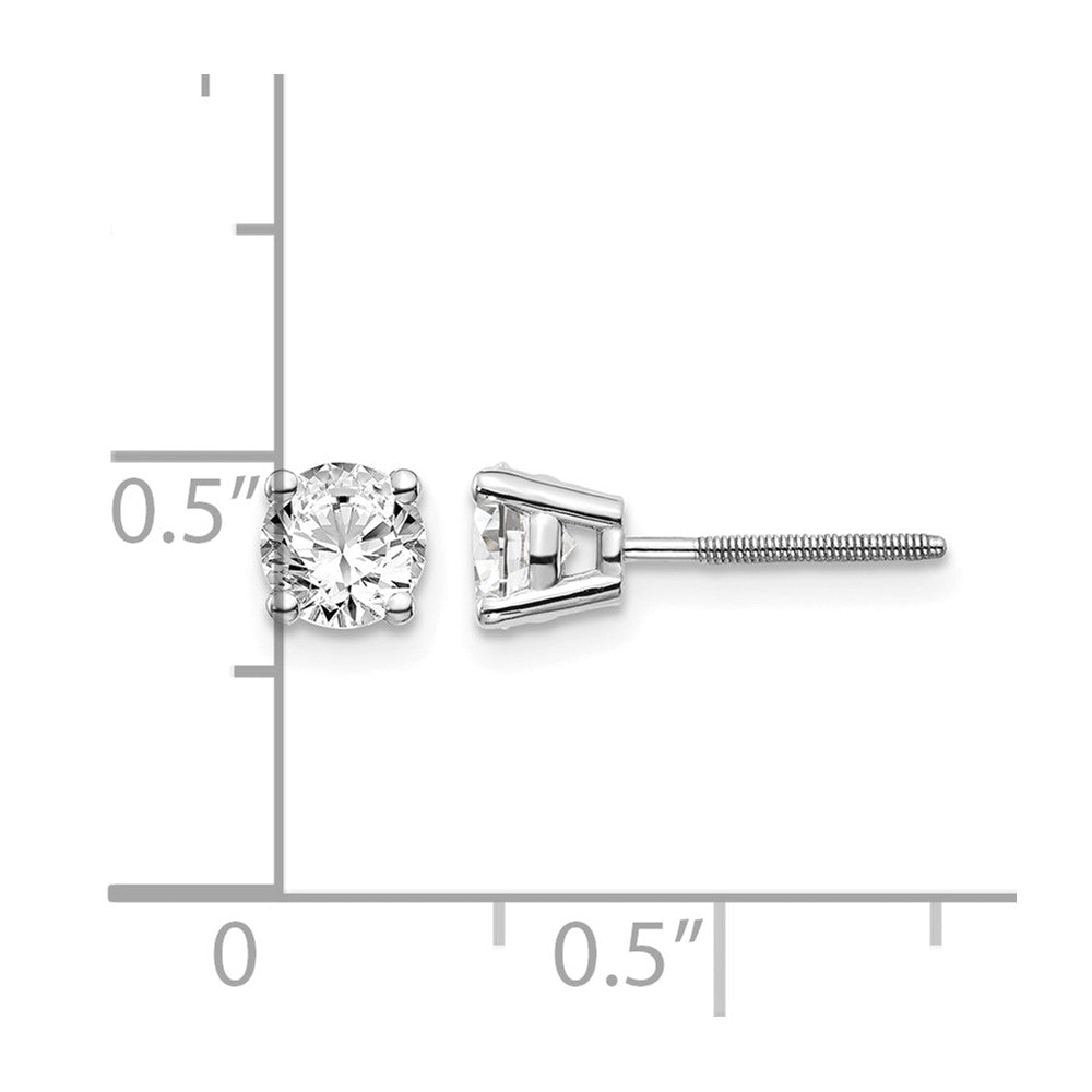 14kw .85ct VS2/SI1 G-I Diamond Stud Thread on/off Post Earrings
