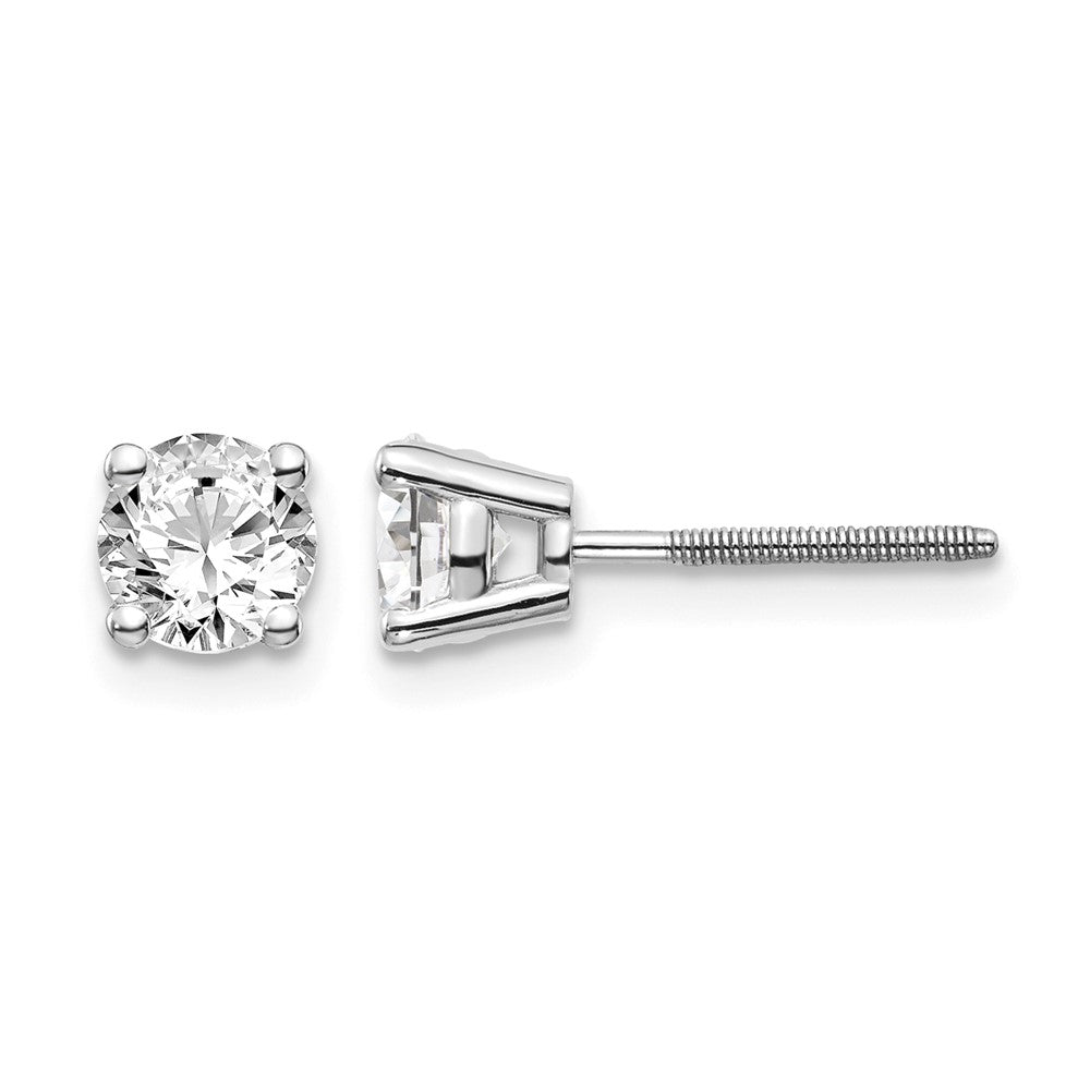 14kw .95ct VS2/SI1 G-I Diamond Stud Thread on/off Post Earrings