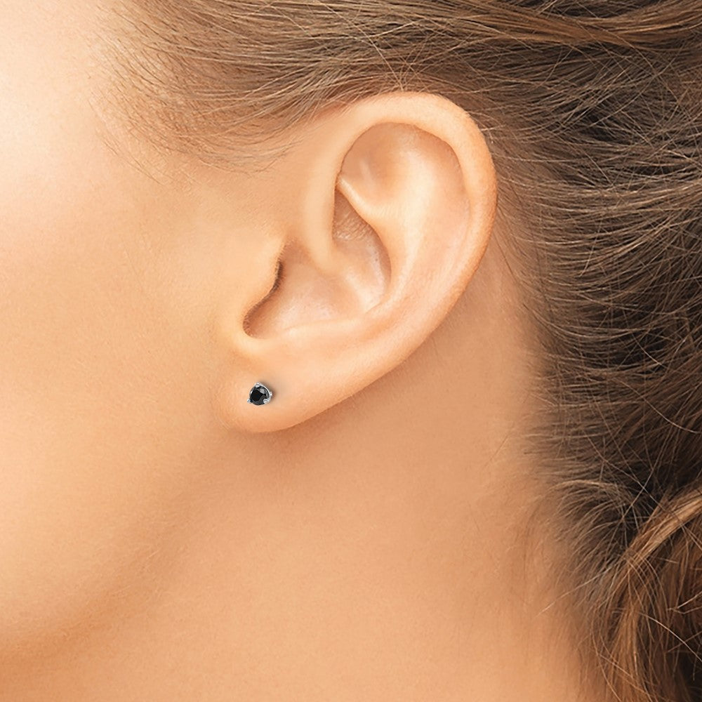 14k White Gold 1/4ct Black Diamond Stud Earrings